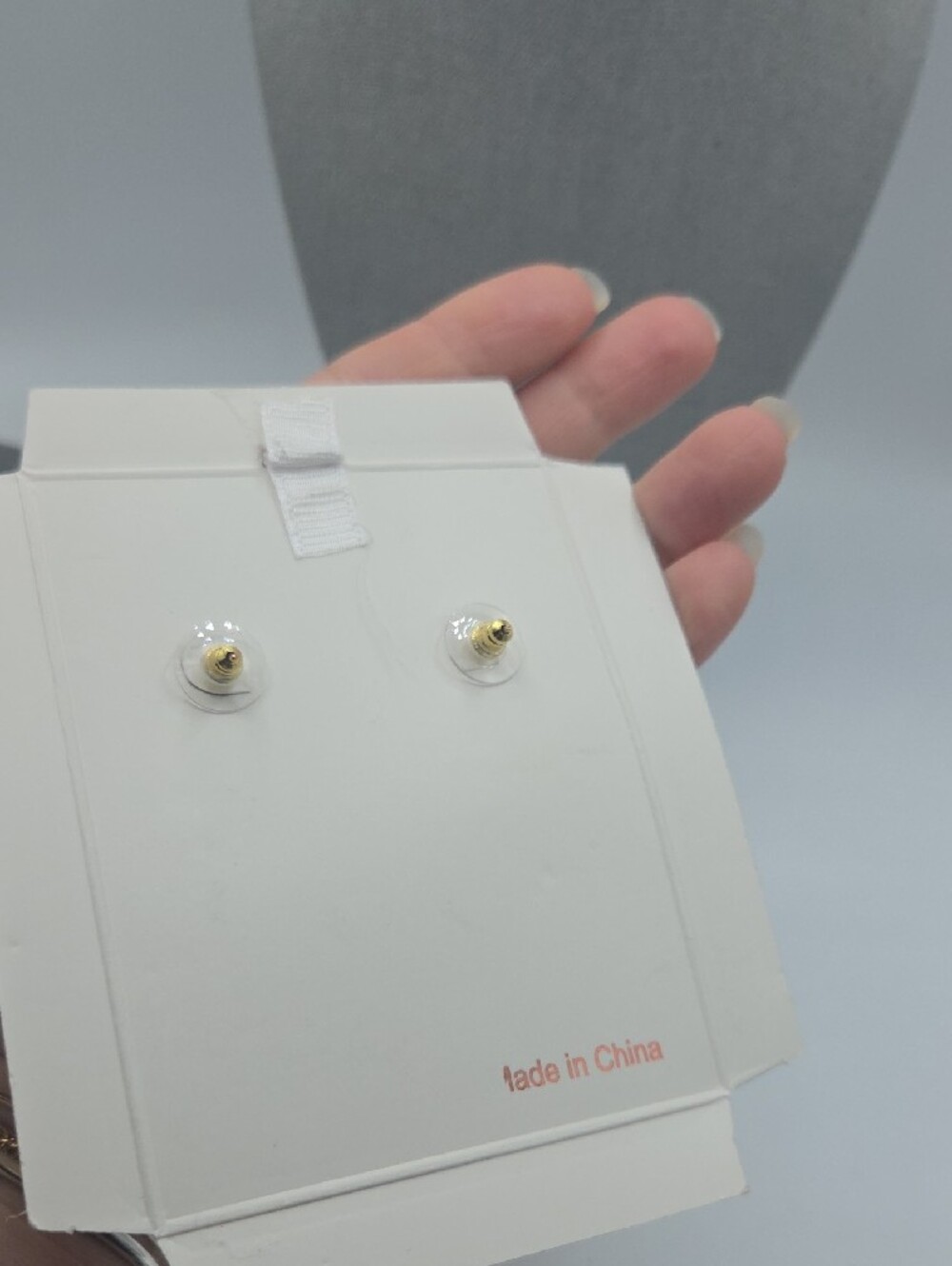 5 for $25! RUSH by Denis & Charles Teardrop Straw Drop Earrings - Beige & Cream - Picture 4 of 5